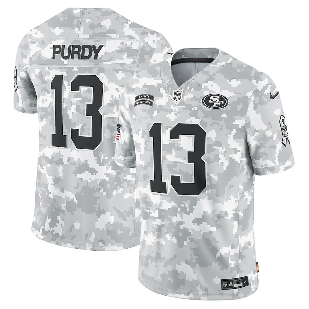 Zennovawear Brock Purdy 13 San Francisco 49ers 2024 Salute to Service Limited Men Jersey - Arctic Camo