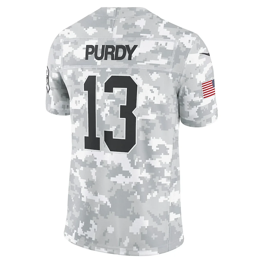 Zennovawear Brock Purdy 13 San Francisco 49ers 2024 Salute to Service Limited Men Jersey - Arctic Camo