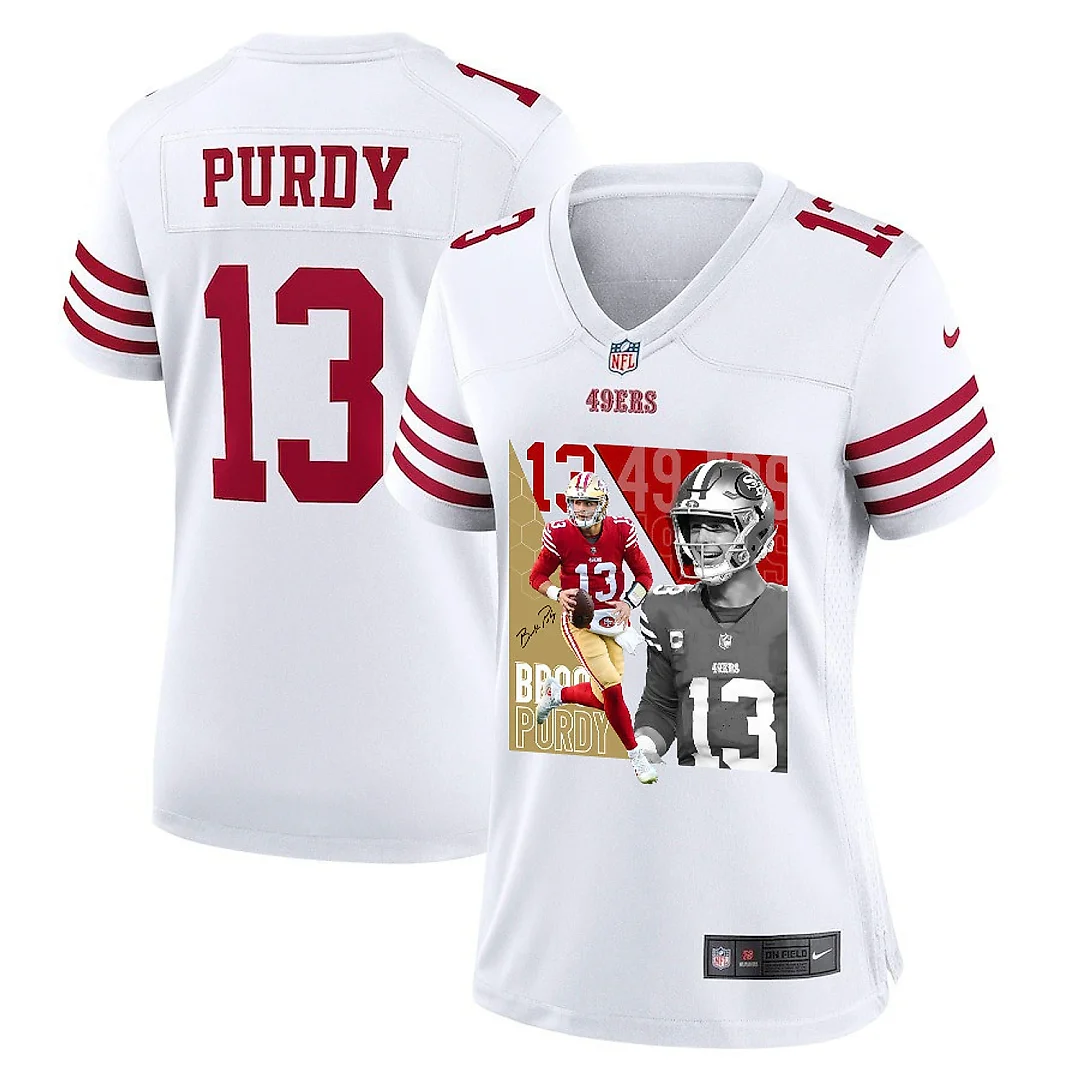 Zennovawear Brock Purdy 13 San Francisco 49ers The Son of Steel Women Game Jersey - White