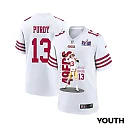 Zennovawear Brock Purdy 13 San Francisco 49ers Throwing Ball Game YOUTH Jersey - White
