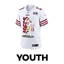Zennovawear Brock Purdy 13 San Francisco 49ers Throwing Ball Game YOUTH Jersey - White