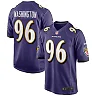 Zennovawear Broderick Washington 96 Baltimore Ravens Men Game Jersey - Purple