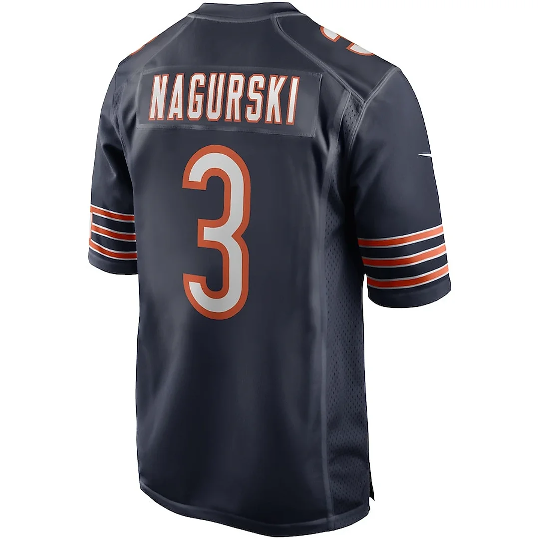 Zennovawear Bronko Nagurski 3 Chicago Bears Men Game Retired Jersey - Navy