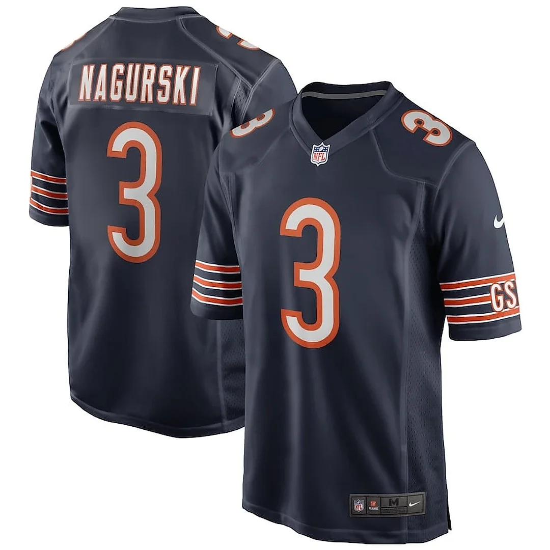 Zennovawear Bronko Nagurski 3 Chicago Bears Men Game Retired Jersey - Navy