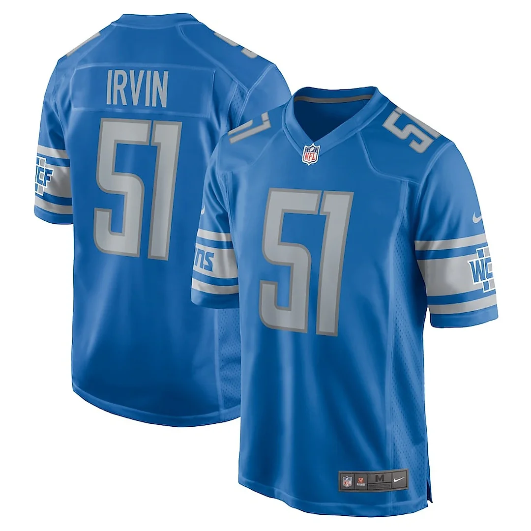 Zennovawear Bruce Irvin 51 Detroit Lions Game Men Jersey - Blue