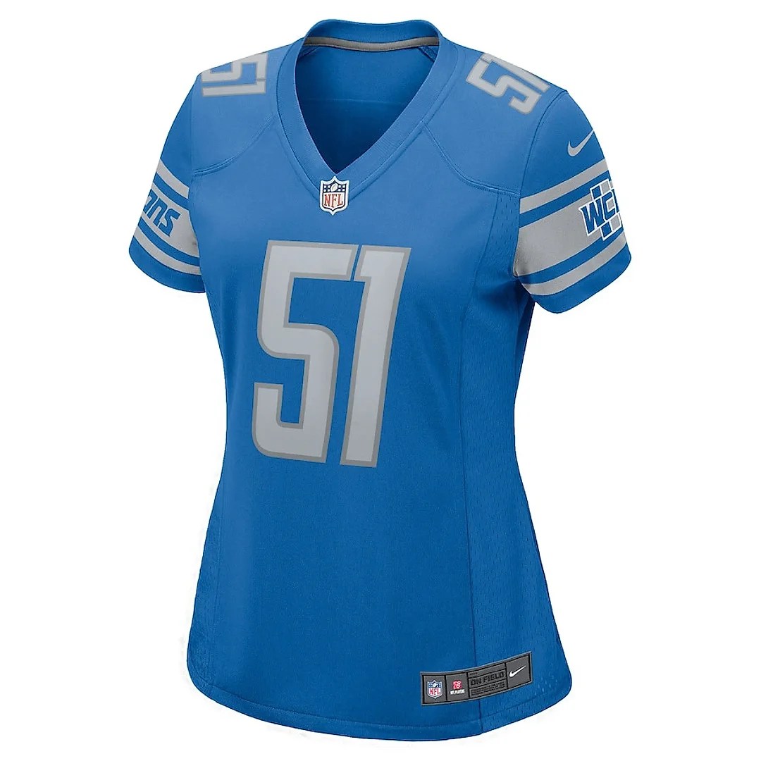 Zennovawear Bruce Irvin 51 Detroit Lions Game Women Jersey - Blue