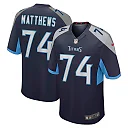Zennovawear Bruce Matthews 74 Tennessee Titans Men Retired Jersey - Navy