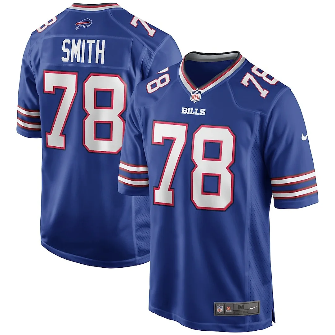 Zennovawear Bruce Smith 78 Buffalo Bills Men Game Retired Jersey - Royal