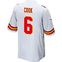 Zennovawear Bryan Cook 6 Kansas City Chiefs AFC Champions Patch Game Men Jersey - White