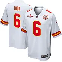 Zennovawear Bryan Cook 6 Kansas City Chiefs AFC Champions Patch Game Men Jersey - White