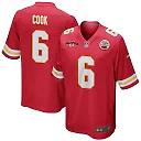 Zennovawear Bryan Cook 6 Kansas City Chiefs AFC Champions Patch Game Men Jersey - Red