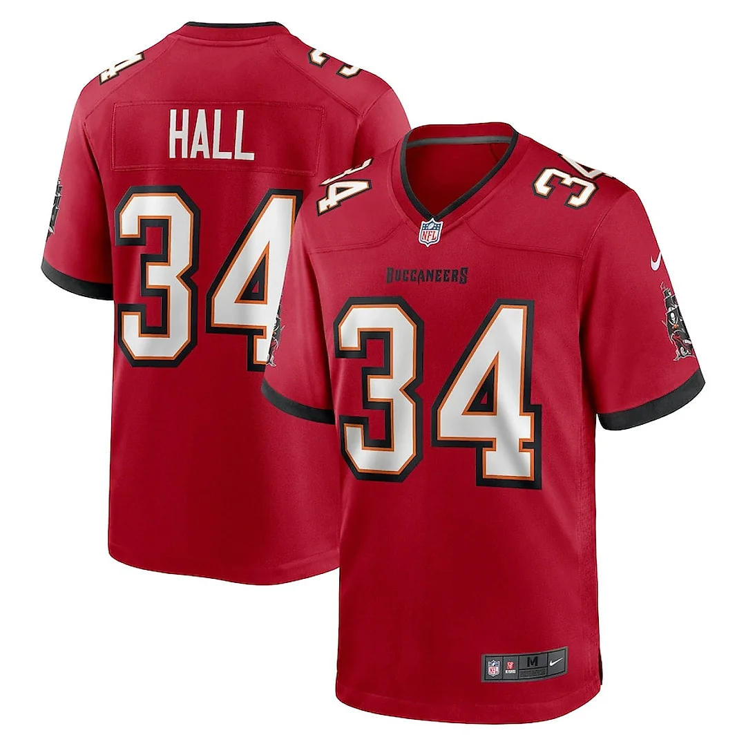 Zennovawear Bryce Hall 34 Tampa Bay Buccaneers Team Game Men Jersey - Red