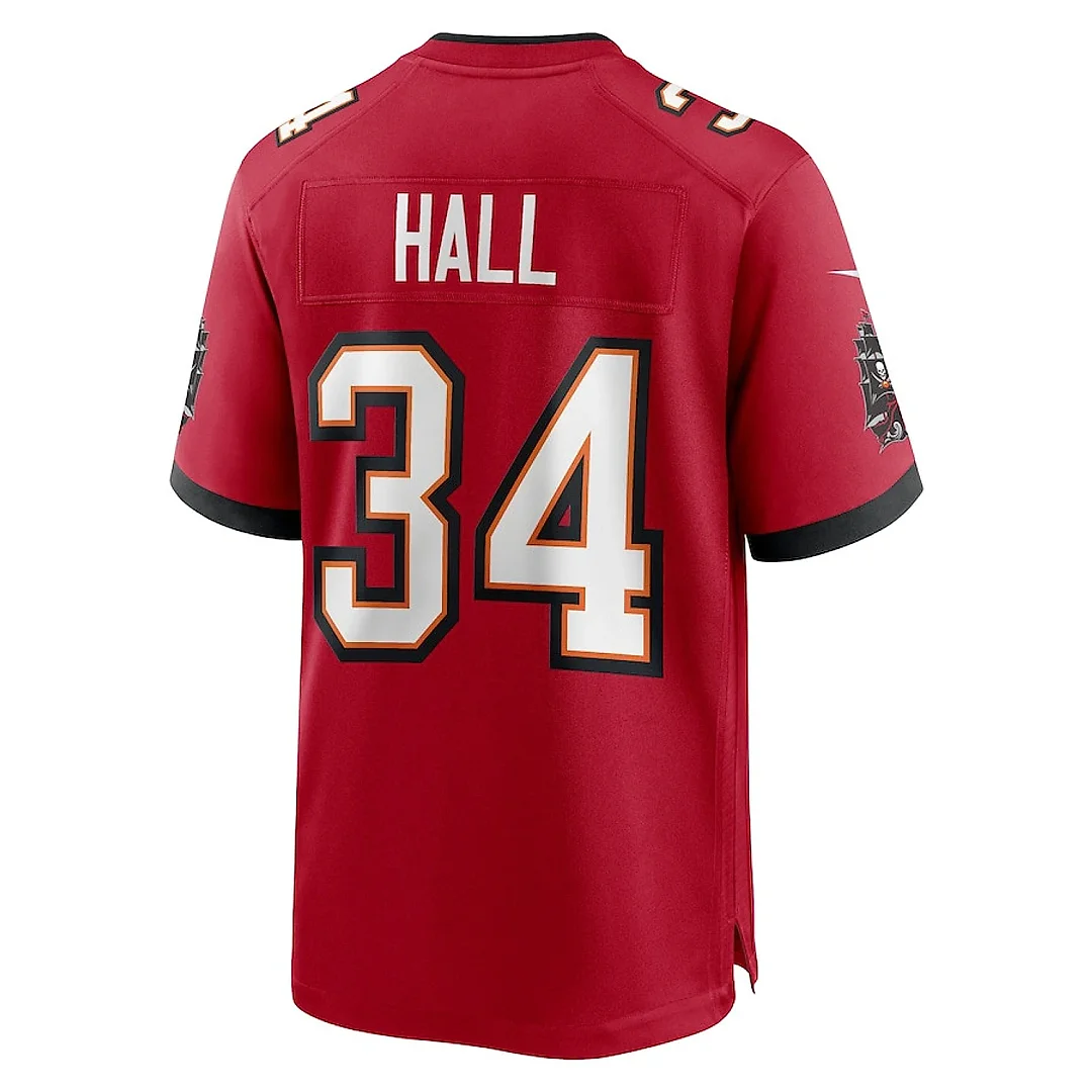 Zennovawear Bryce Hall 34 Tampa Bay Buccaneers Team Game Men Jersey - Red