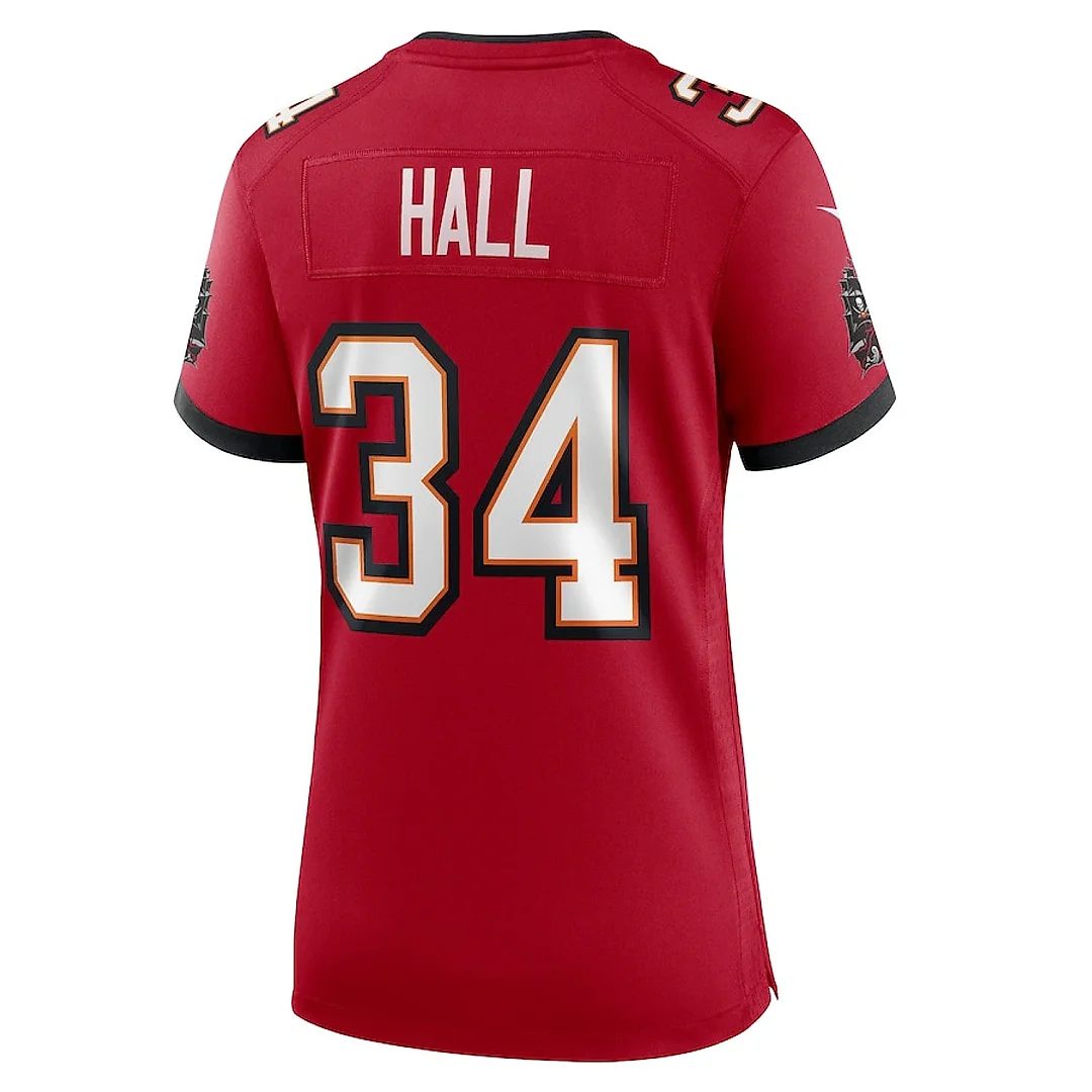 Zennovawear Bryce Hall 34 Tampa Bay Buccaneers Women Team Game Jersey - Red