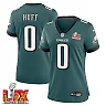 Zennovawear Bryce Huff 0 Philadelphia Eagles Super Bowl LIX Women's Jersey - Midnight Green
