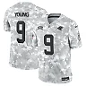 Zennovawear Bryce Young 9 Carolina Panthers 2024 Salute to Service Limited Men Jersey - Arctic Camo
