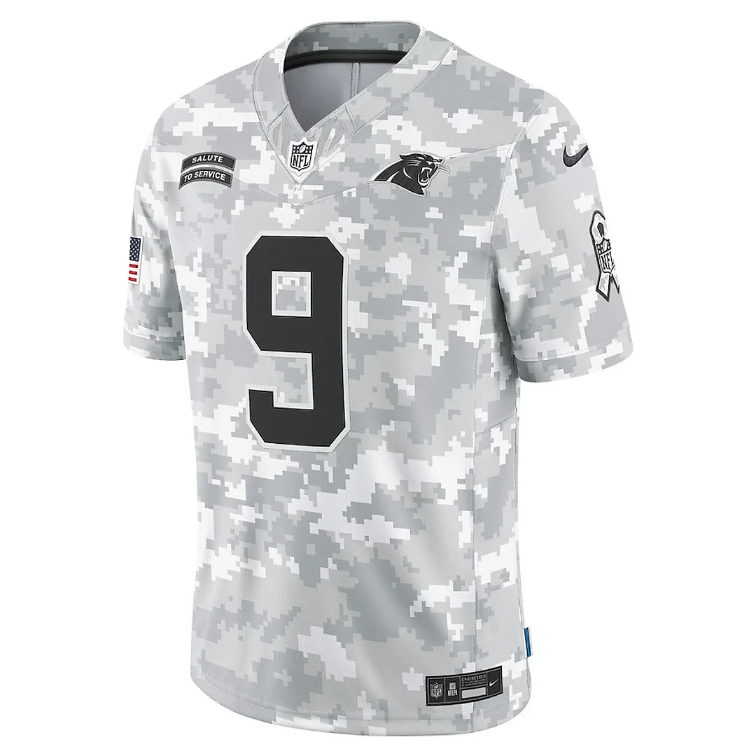 Zennovawear Bryce Young 9 Carolina Panthers 2024 Salute to Service Limited Men Jersey - Arctic Camo