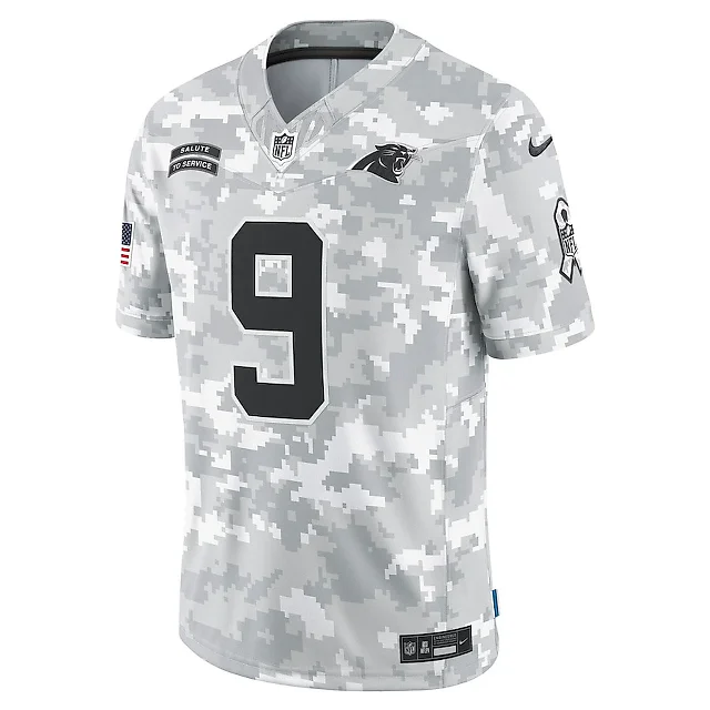Zennovawear Bryce Young 9 Carolina Panthers 2024 Salute to Service Limited Men Jersey - Arctic Camo