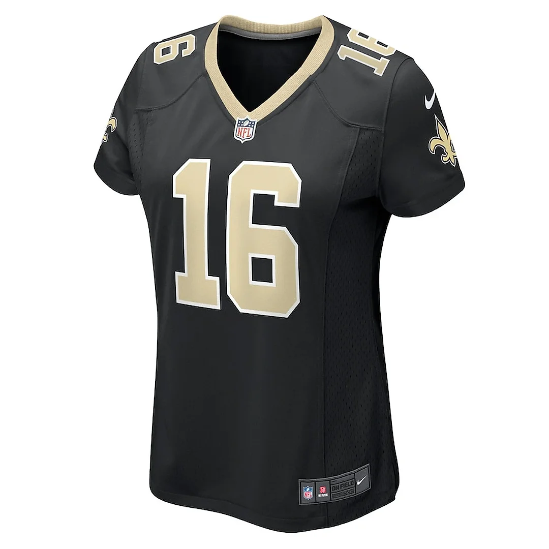 Zennovawear Bub Means 16 New Orleans Saints Women's Game Jersey - Black