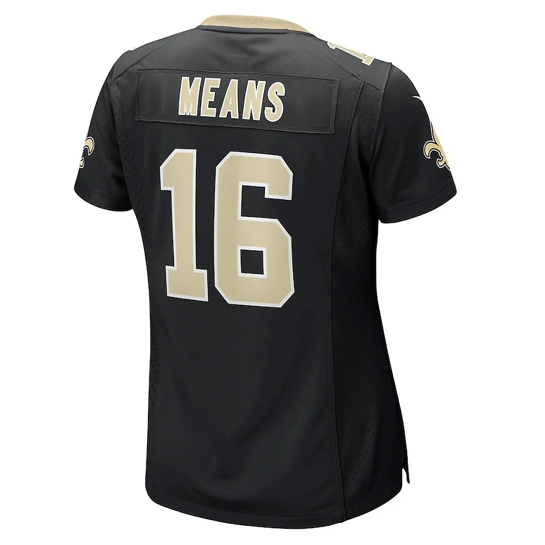 Zennovawear Bub Means 16 New Orleans Saints Women's Game Jersey - Black