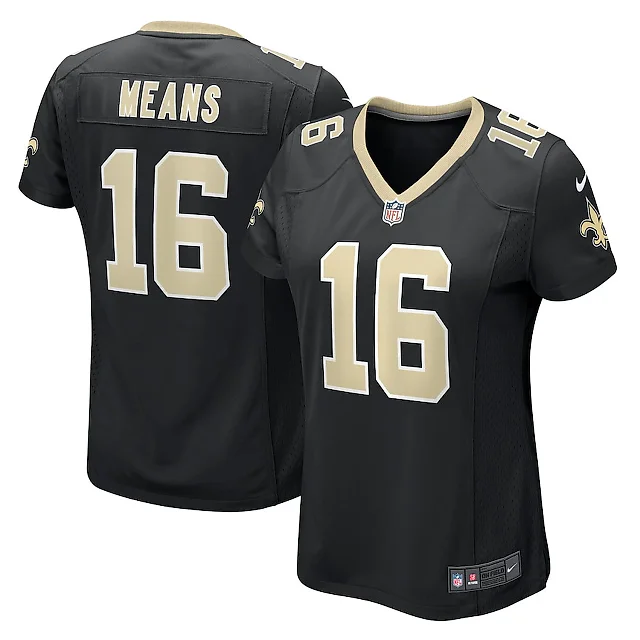 Zennovawear Bub Means 16 New Orleans Saints Women's Game Jersey - Black