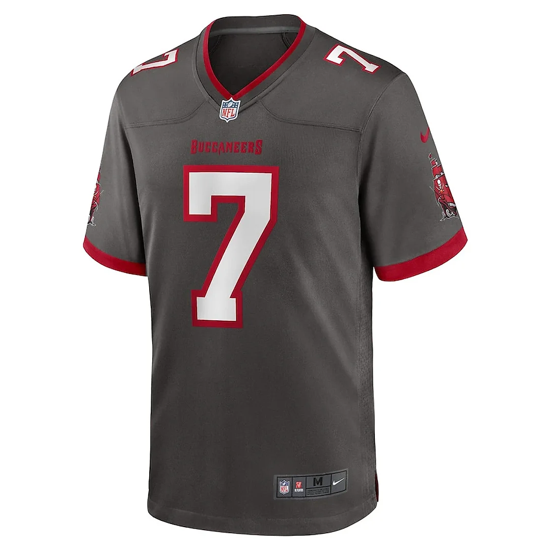 Zennovawear Bucky Irving 7 Tampa Bay Buccaneers Alternate Game Men Jersey - Pewter