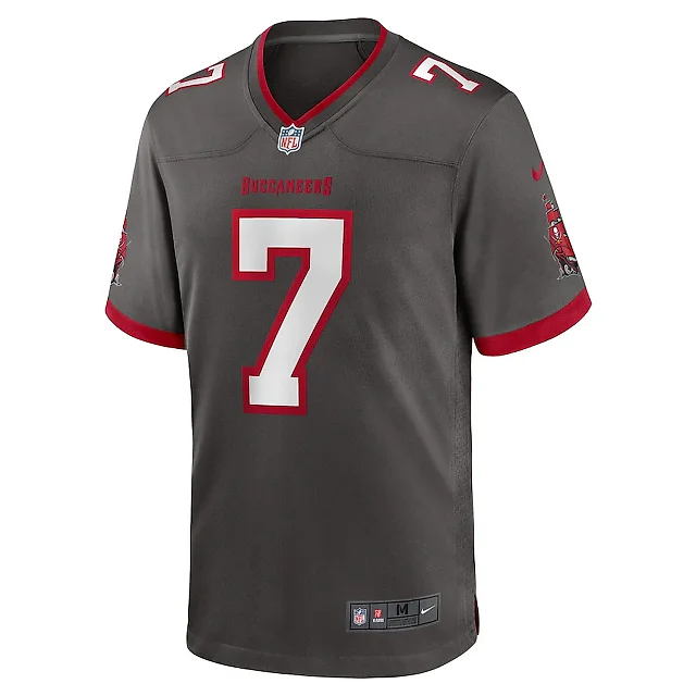 Zennovawear Bucky Irving 7 Tampa Bay Buccaneers Alternate Game Men Jersey - Pewter