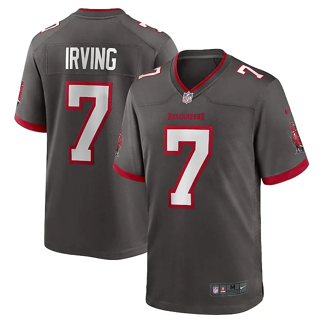 Zennovawear Bucky Irving 7 Tampa Bay Buccaneers Alternate Game Men Jersey - Pewter