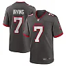 Zennovawear Bucky Irving 7 Tampa Bay Buccaneers Alternate Game Men Jersey - Pewter