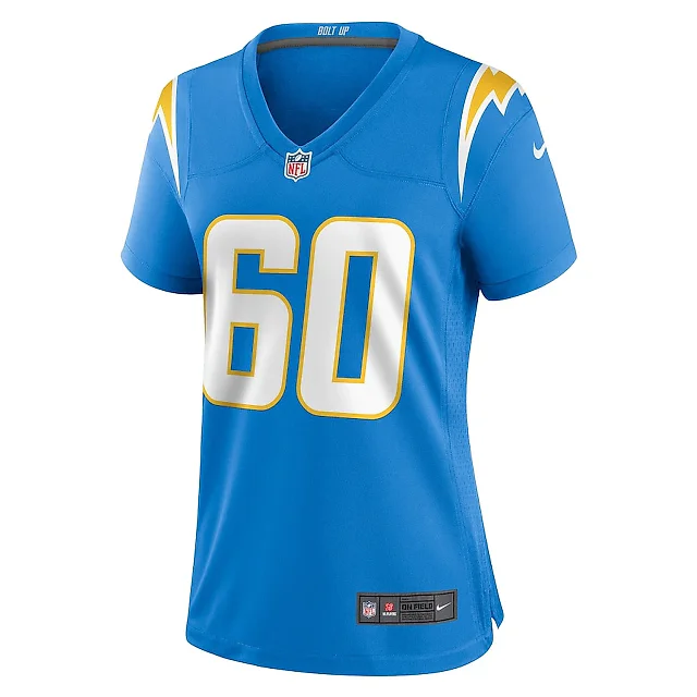 Zennovawear Bucky Williams 60 Los Angeles Chargers Women's Game Jersey - Powder Blue