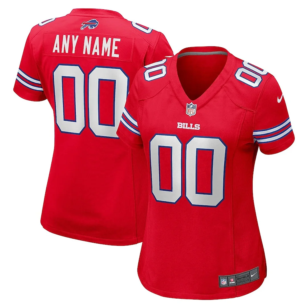 Zennovawear Buffalo Bills Women Alternate Custom Game Jersey - Red