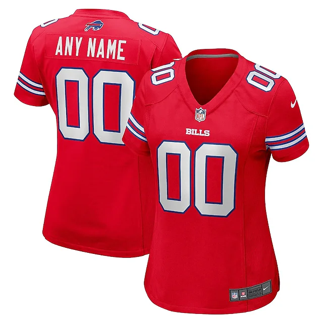 Zennovawear Buffalo Bills Women Alternate Custom Game Jersey - Red