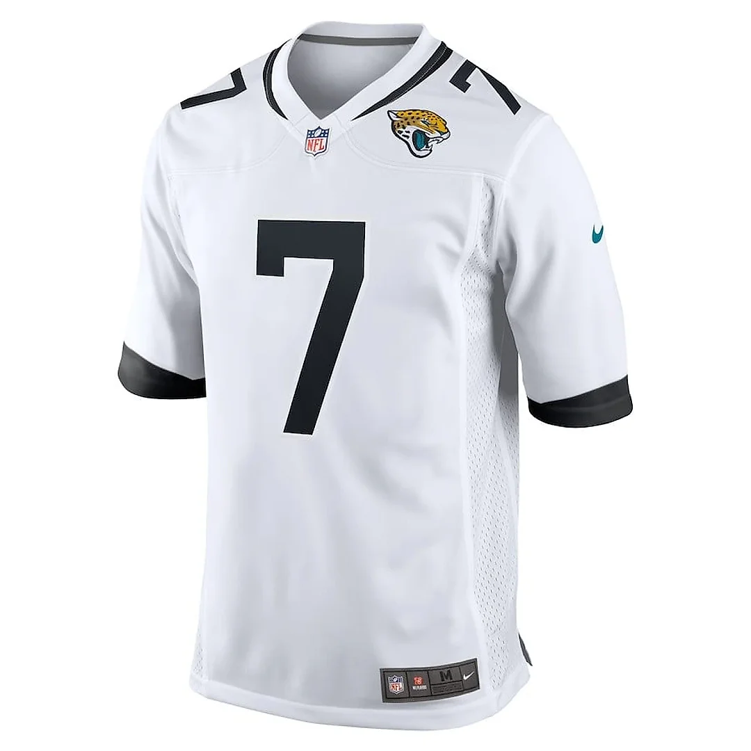 Zennovawear Byron Leftwich 7 Jacksonville Jaguars Men Retired Game Jersey - White