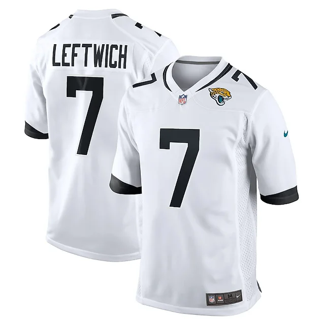 Zennovawear Byron Leftwich 7 Jacksonville Jaguars Men Retired Game Jersey - White