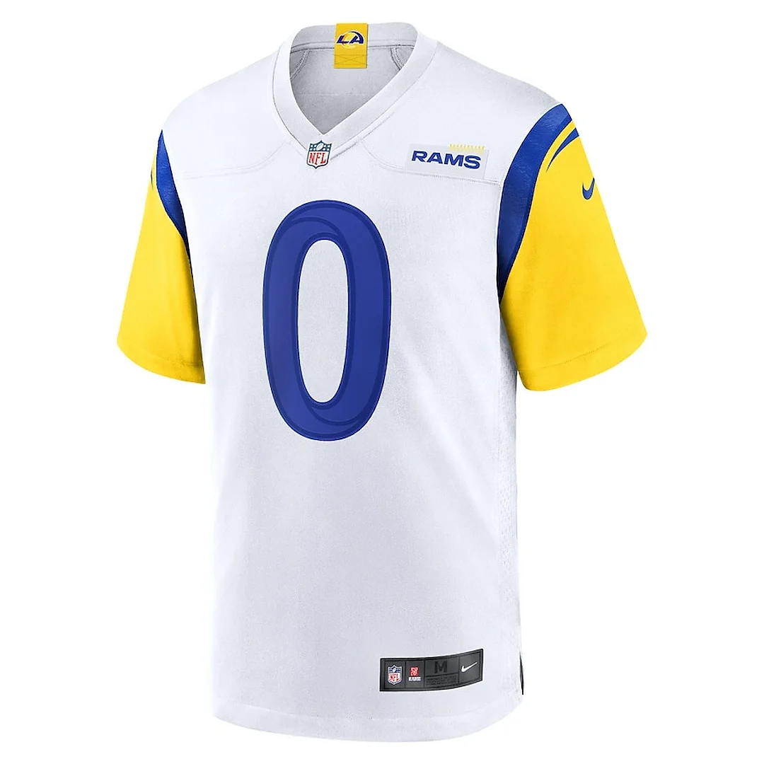 Zennovawear Byron Young 0 Los Angeles Rams Team Game Men Jersey - White