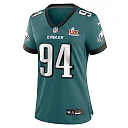 Zennovawear Byron Young 94 Philadelphia Eagles Super Bowl LIX Women's Jersey - Midnight Green