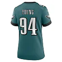 Zennovawear Byron Young 94 Philadelphia Eagles Super Bowl LIX Women's Jersey - Midnight Green
