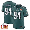 Zennovawear Byron Young 94 Philadelphia Eagles Super Bowl LIX Jersey - Men's - Midnight Green