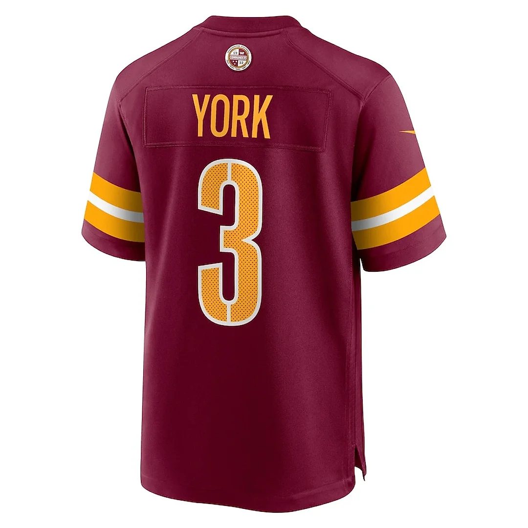 Zennovawear Cade York 3 Washington Commanders Game Men Jersey - Burgundy