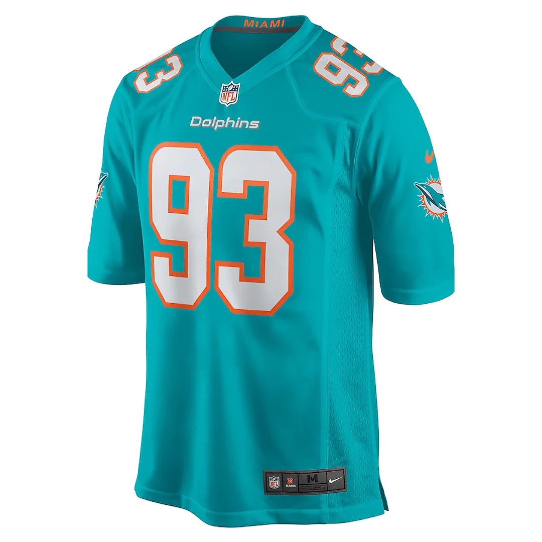 Zennovawear Calais Campbell 93 Miami Dolphins Game Men Jersey - Aqua