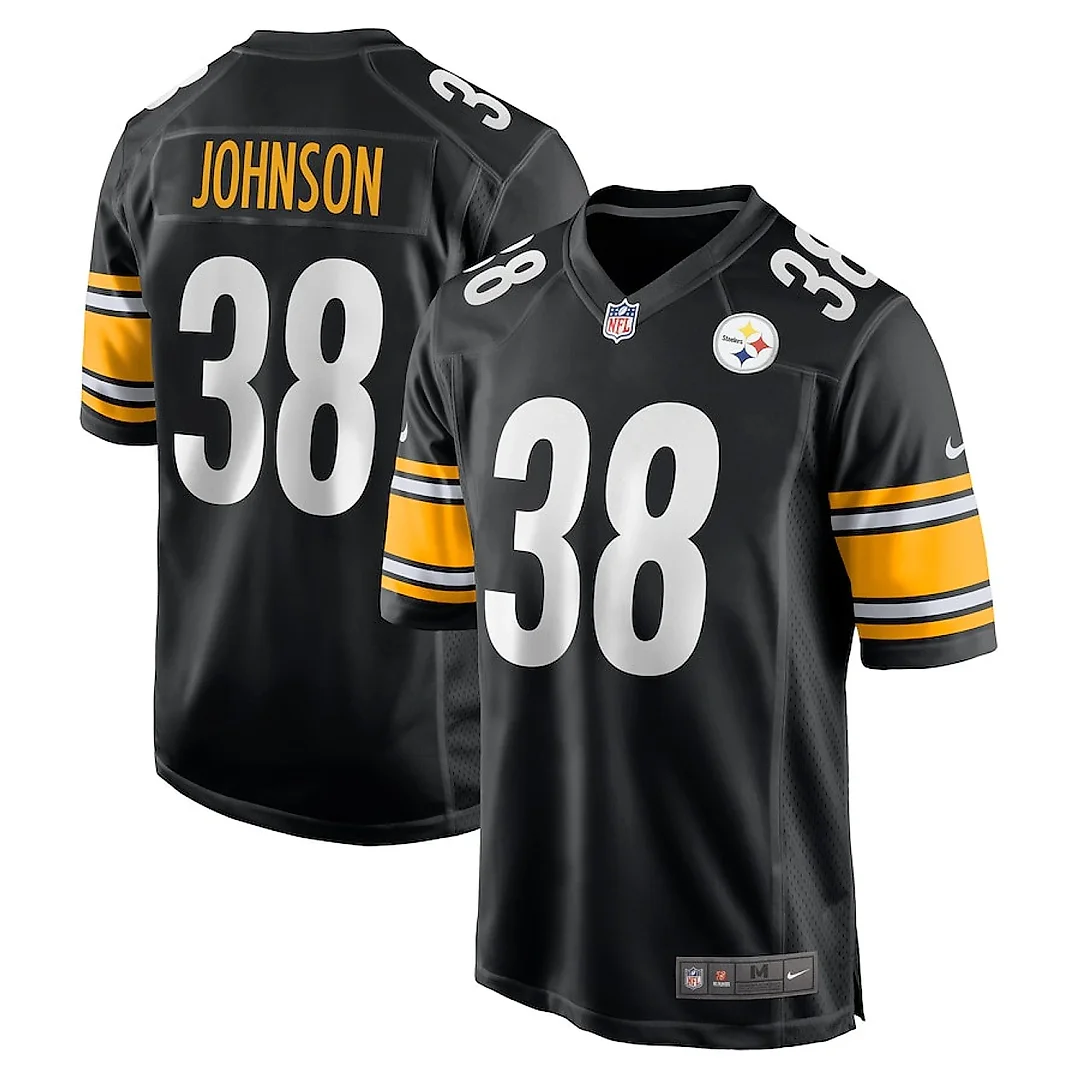 Zennovawear Caleb Johnson 38 Pittsburgh Steelers Game Men Jersey - Black