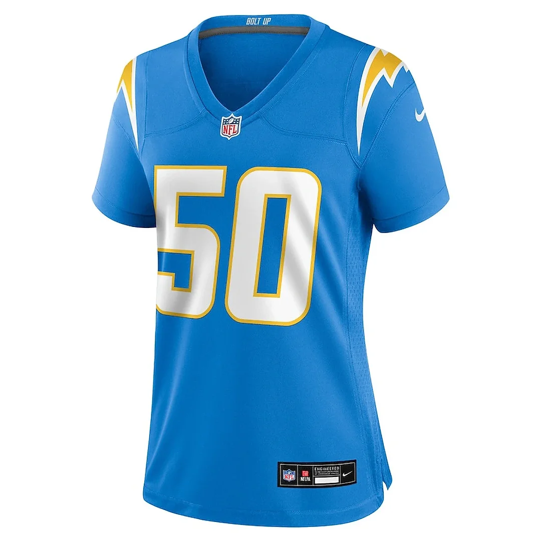 Zennovawear Caleb Murphy 50 Los Angeles Chargers Women's Game Jersey - Powder Blue