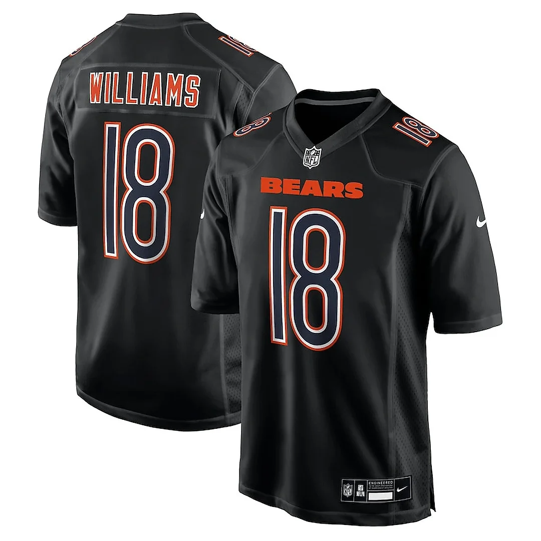 Zennovawear Caleb Williams 18 Chicago Bears Fashion Men Jersey - Carbon Black