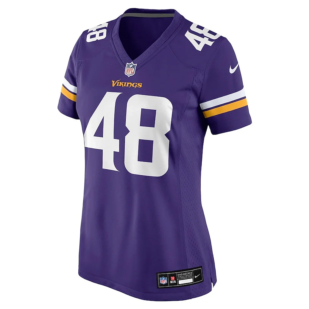 Zennovawear Calvin Munson 48 Minnesota Vikings Women's Game Jersey - Purple