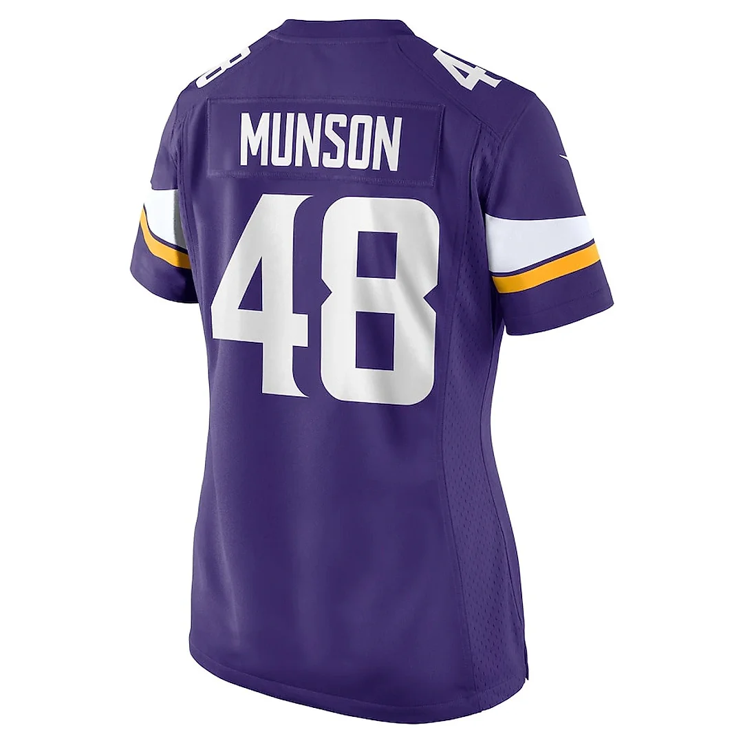 Zennovawear Calvin Munson 48 Minnesota Vikings Women's Game Jersey - Purple