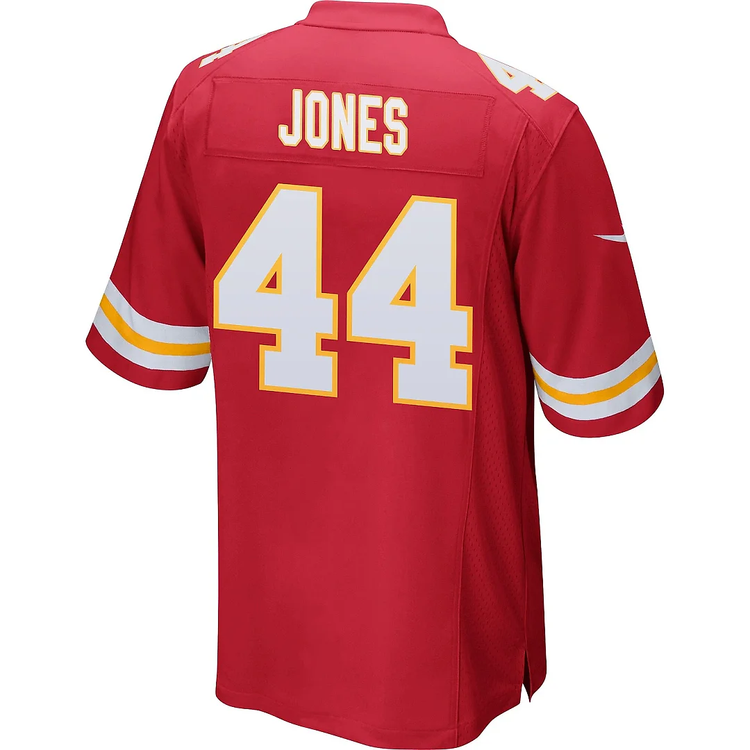 Zennovawear Cam Jones 44 Kansas City Chiefs AFC Champions Patch Game Men Jersey - Red