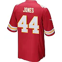 Zennovawear Cam Jones 44 Kansas City Chiefs AFC Champions Patch Game Men Jersey - Red