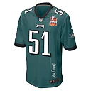 Zennovawear Cam Jurgens 51 Philadelphia Eagles Super Bowl LIX Champions Patch 'New Orleans - The Ultimate Showdown' EMBROIDERED Game Men Jersey...