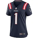 Zennovawear Cam Newton 1 New England Patriots Women Game Jersey - Navy