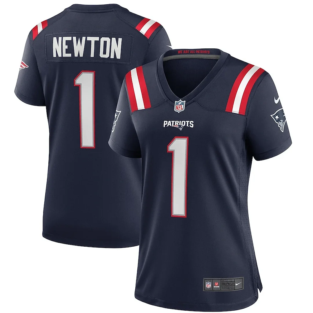 Zennovawear Cam Newton 1 New England Patriots Women Game Jersey - Navy